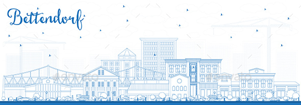 GraphicRiver Outline Bettendorf Iowa Skyline with Blue Buildings 20957951 GraphicRiver Outline Bettendorf Iowa Skyline with Blue Buildings 20957951