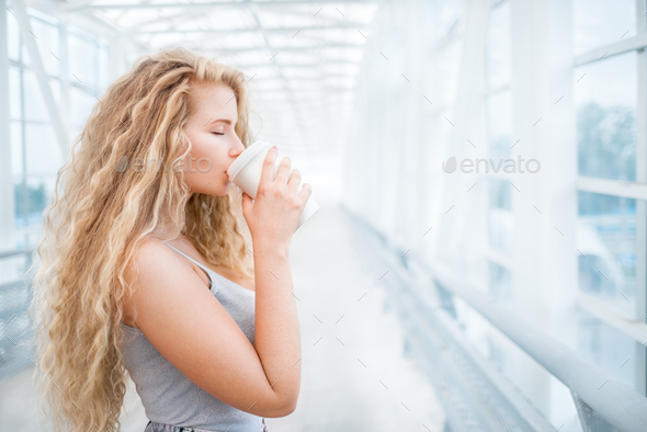 Coffee on the bridge. - Stock Photo - Images