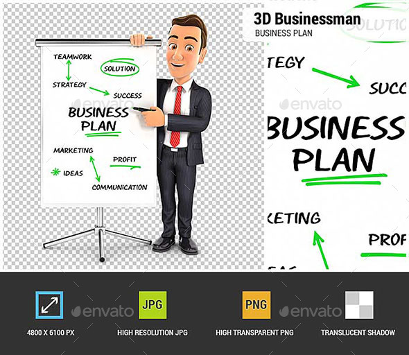 GraphicRiver 3D Businessman Writing Business Plan on Paperboard 20959546 GraphicRiver 3D Businessman Writing Business Plan on Paperboard 20959546