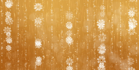 Gold Snowflakes Background