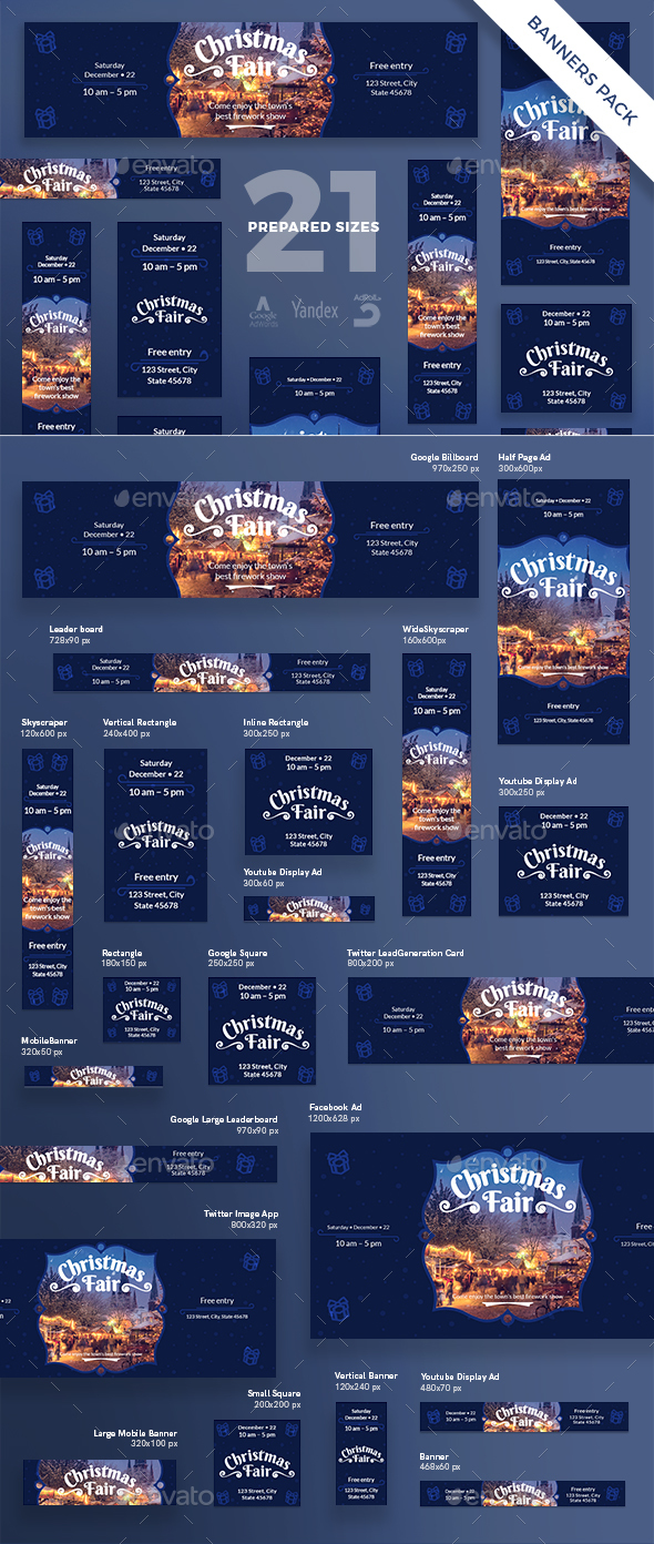 GraphicRiver Christmas Fair Banner Pack 20959773 GraphicRiver Christmas Fair Banner Pack 20959773