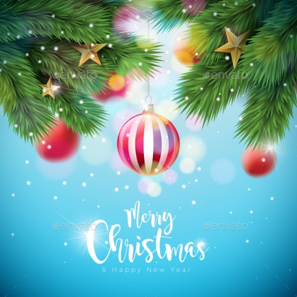 Vector Merry Christmas Illustration - Christmas Seasons/Holidays