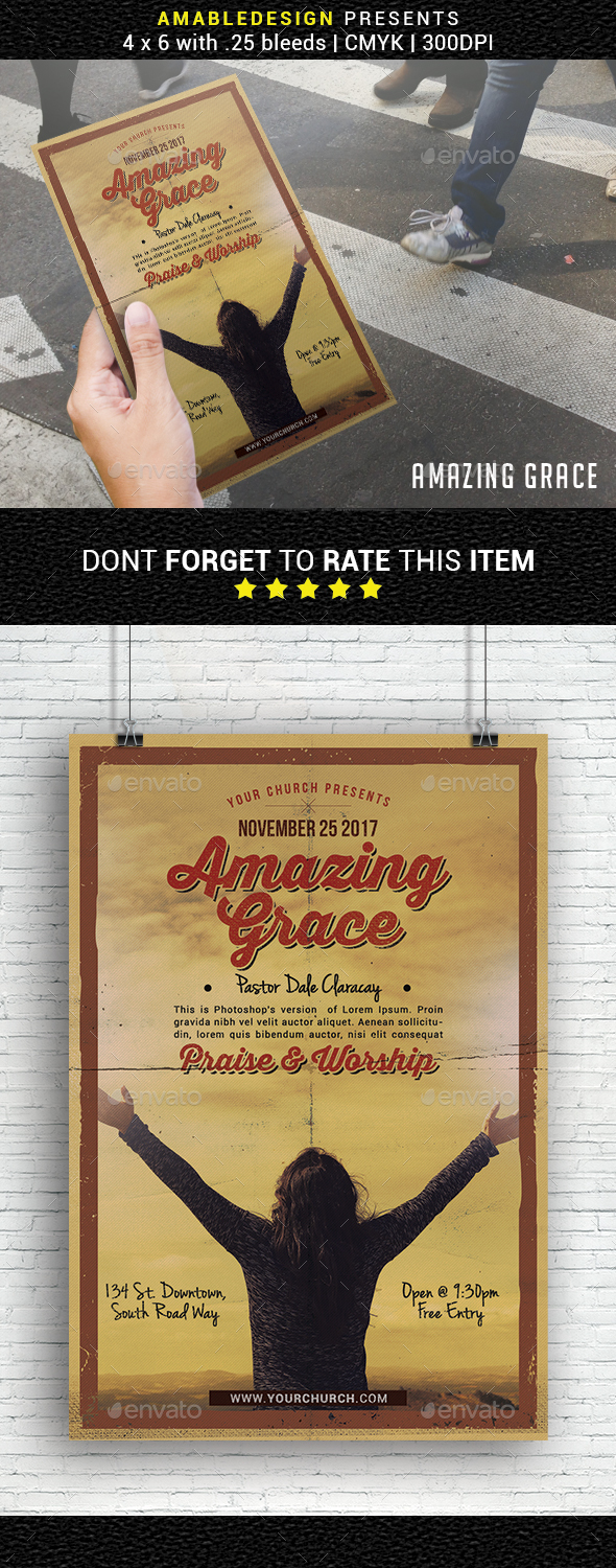 GraphicRiver Amazing Grace Church Flyer 20960216 GraphicRiver Amazing Grace Church Flyer 20960216