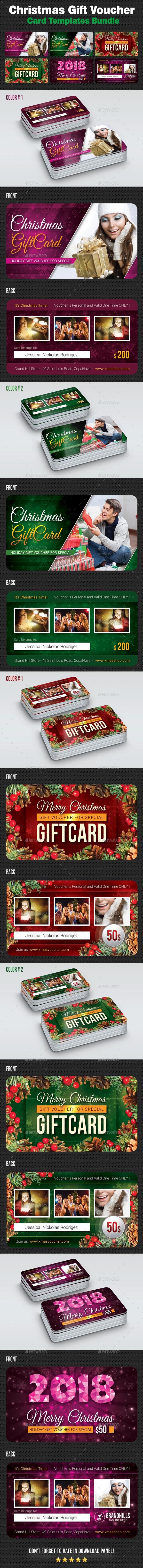 GraphicRiver Christmas Gift Voucher Card Bundle 20960480 GraphicRiver Christmas Gift Voucher Card Bundle 20960480