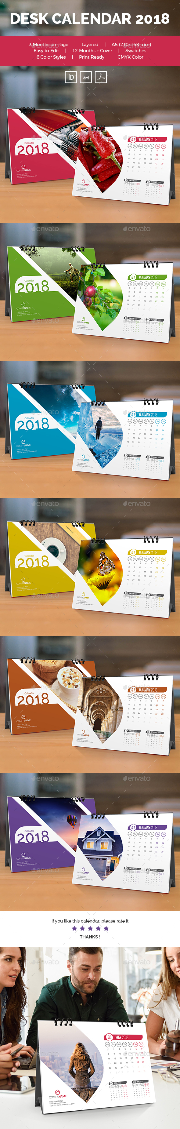 GraphicRiver Desk Calendar 2018 20961989 GraphicRiver Desk Calendar 2018 20961989