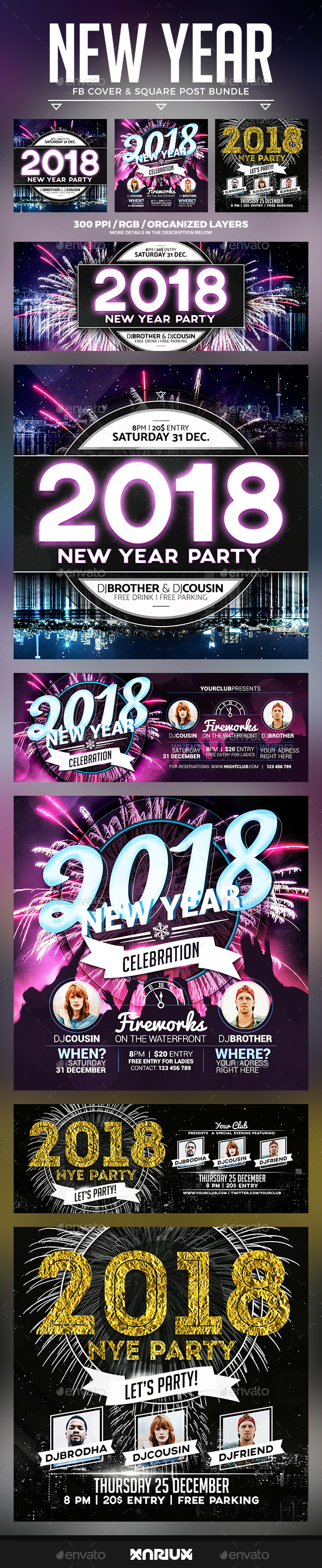 GraphicRiver New Year Facebook Cover Bundle 20961993 GraphicRiver New Year Facebook Cover Bundle 20961993