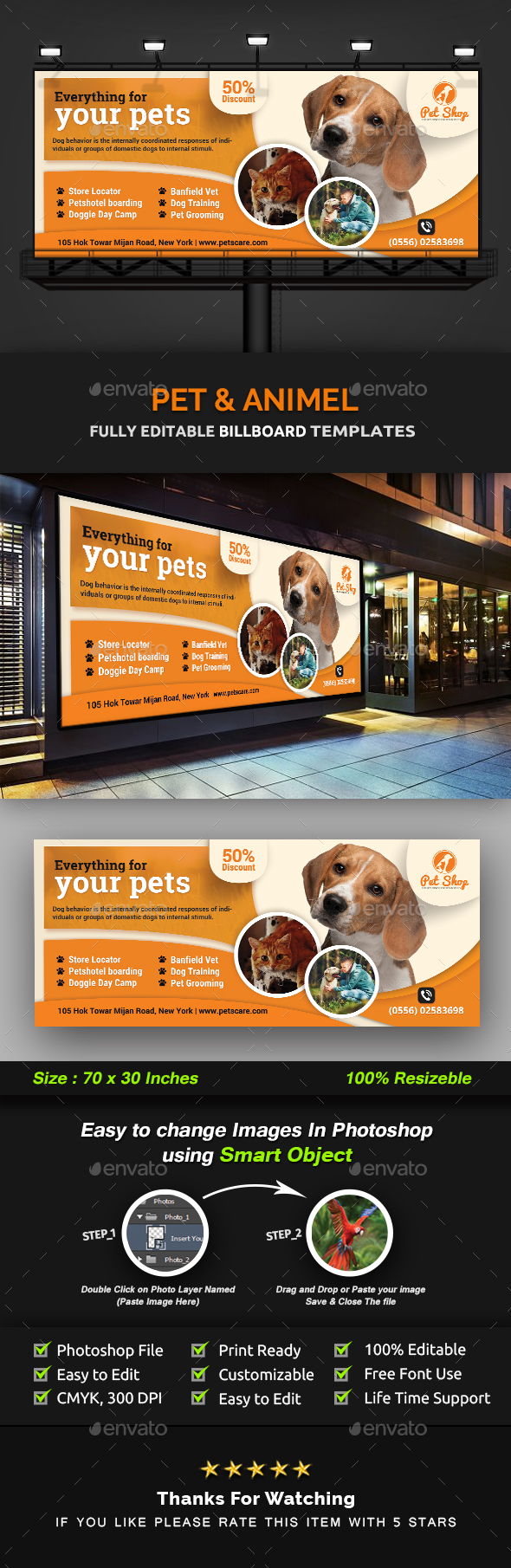 GraphicRiver Pet Billboard Animal Billboard Templates 20962107 GraphicRiver Pet Billboard Animal Billboard Templates 20962107