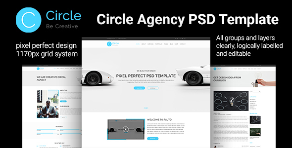 Circle Agency PSD - ThemeForest 20887519