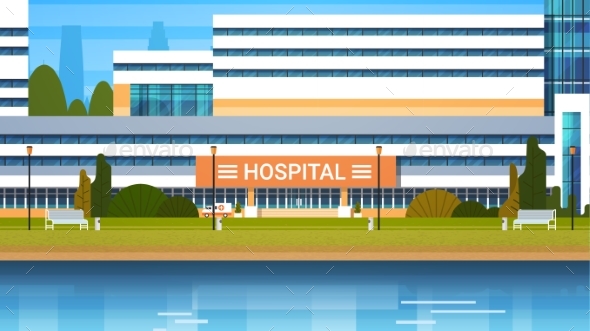 GraphicRiver Hospital Building Exterior Modern Clinic View 20962529 GraphicRiver Hospital Building Exterior Modern Clinic View 20962529
