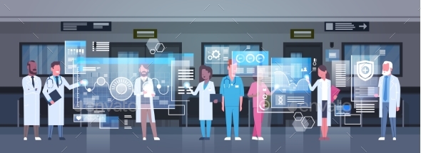 GraphicRiver Group Of Medical Doctors Using Digital Monitor 20962572 GraphicRiver Group Of Medical Doctors Using Digital Monitor 20962572