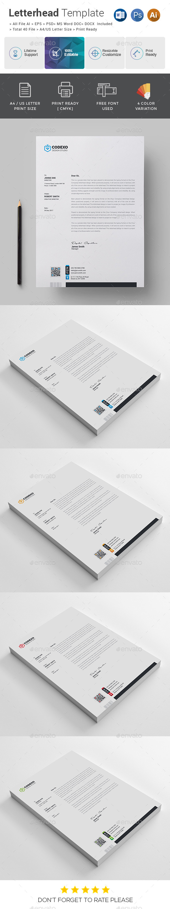 GraphicRiver Letterhead Template 20962955 GraphicRiver Letterhead Template 20962955