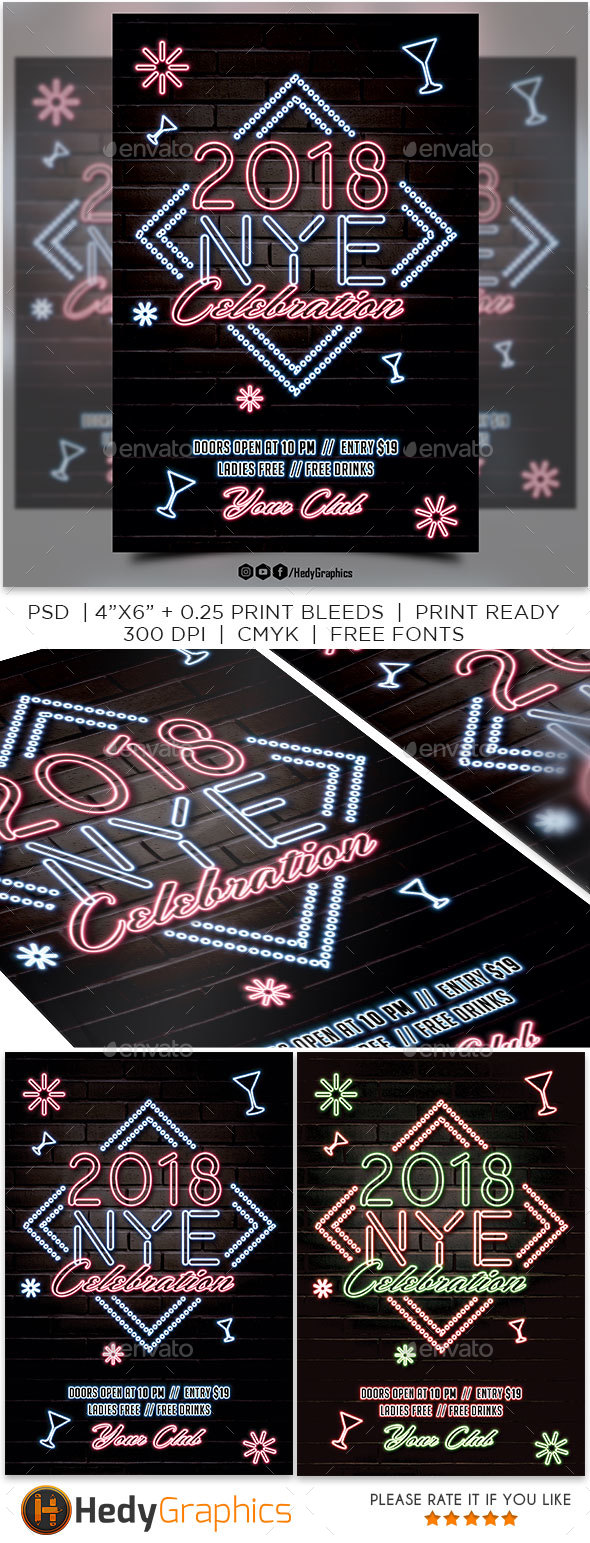 GraphicRiver 2018 New Year Eve 20962985 GraphicRiver 2018 New Year Eve 20962985