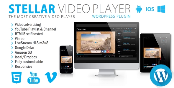 CodeCanyon Stellar Video Player Wordpress plugin 20939246 CodeCanyon Stellar Video Player Wordpress plugin 20939246