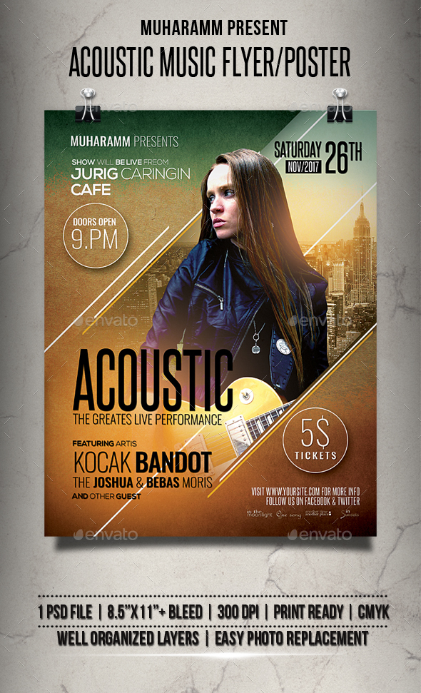 GraphicRiver Acoustic Music Flyer Poster 20963401 GraphicRiver Acoustic Music Flyer Poster 20963401