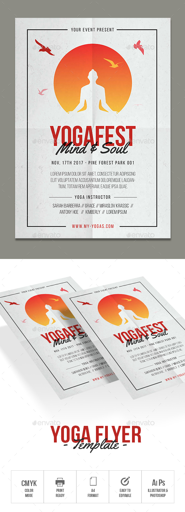 GraphicRiver Yoga Flyer 20963544 GraphicRiver Yoga Flyer 20963544
