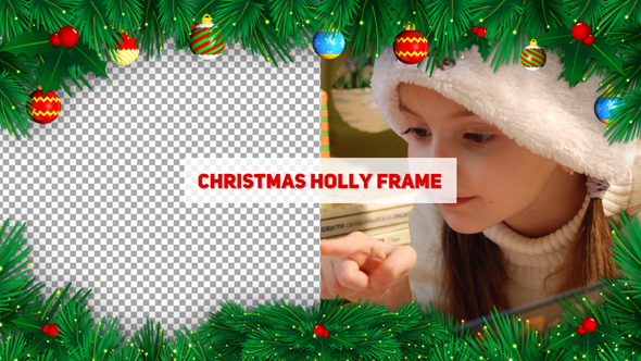 Christmas Holly Frame