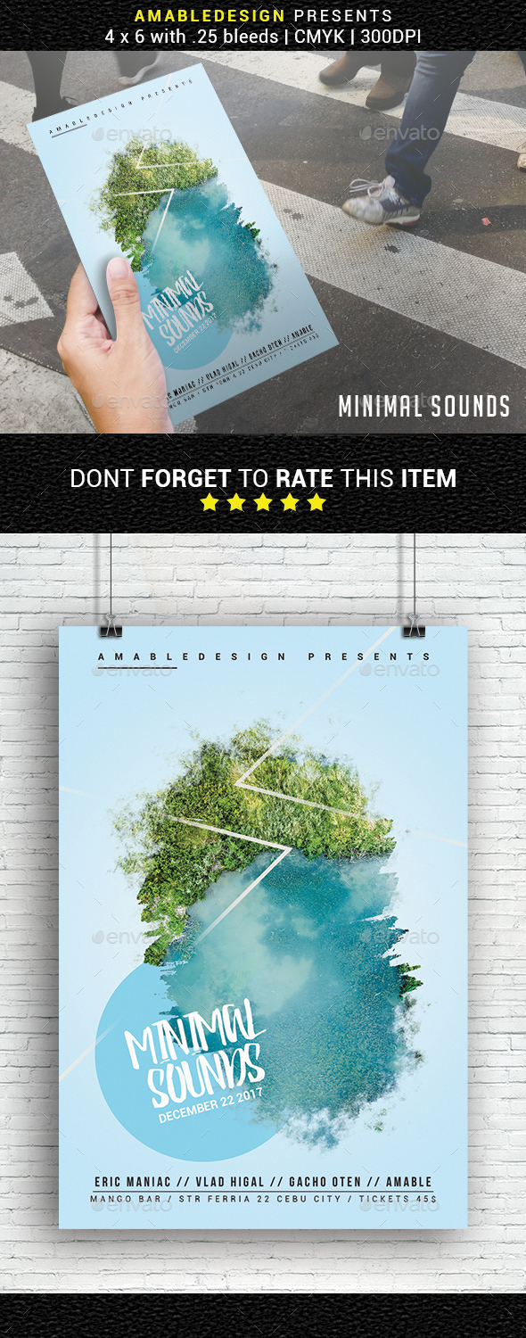 GraphicRiver Minimal Sounds Flyer 20963601 GraphicRiver Minimal Sounds Flyer 20963601
