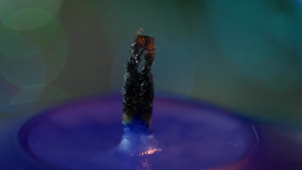 Candlewick on Blue Candles Set Fire alt