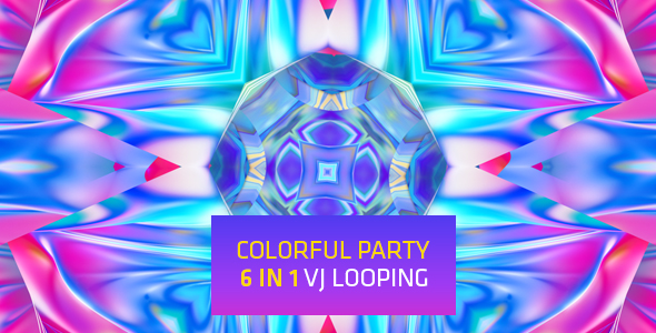 Colorful Party 6 in 1 Vj Loops