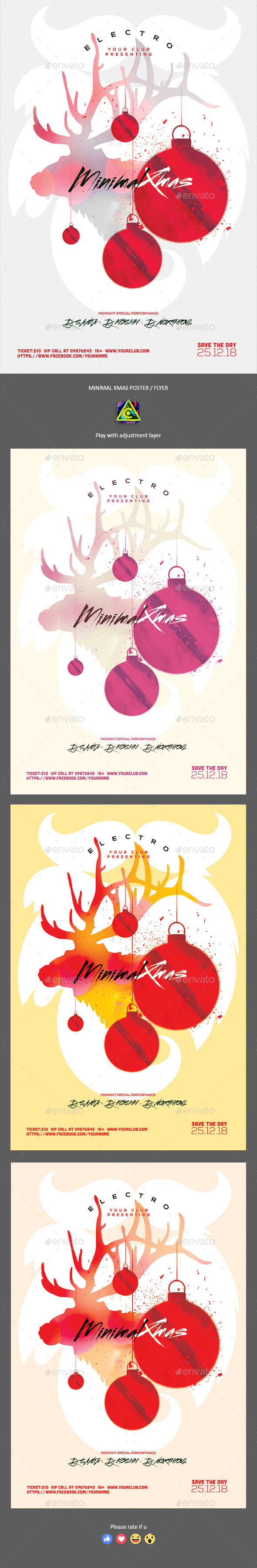 GraphicRiver Minimal Xmas Poster Flyer 20966462 GraphicRiver Minimal Xmas Poster Flyer 20966462