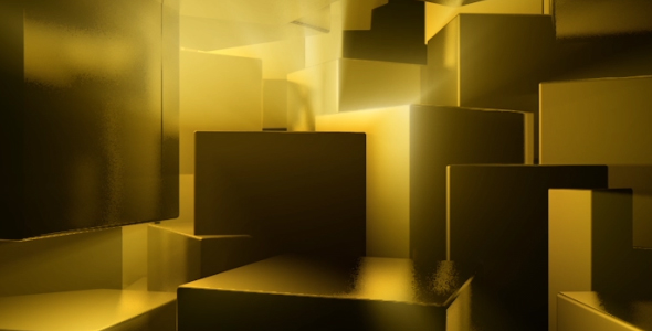 Golden Cube VJ Loop Background