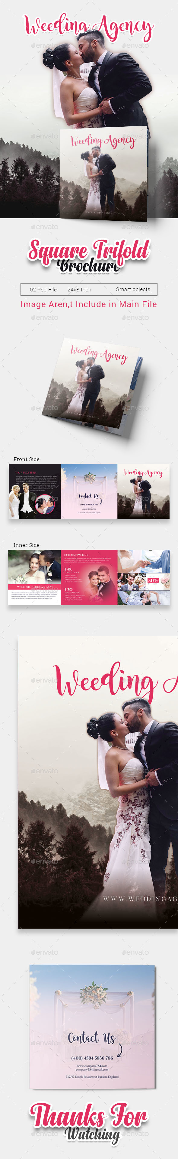 GraphicRiver Wedding Square Tri-fold Brochure 20969041 GraphicRiver Wedding Square Tri-fold Brochure 20969041