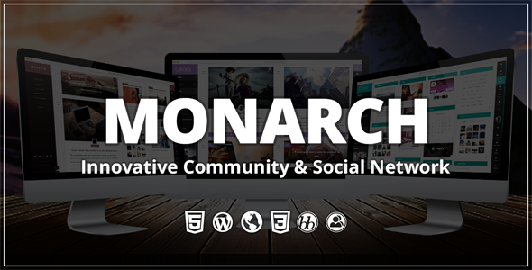 Monarch - Innovative WordPress Community Theme - BuddyPress WordPress