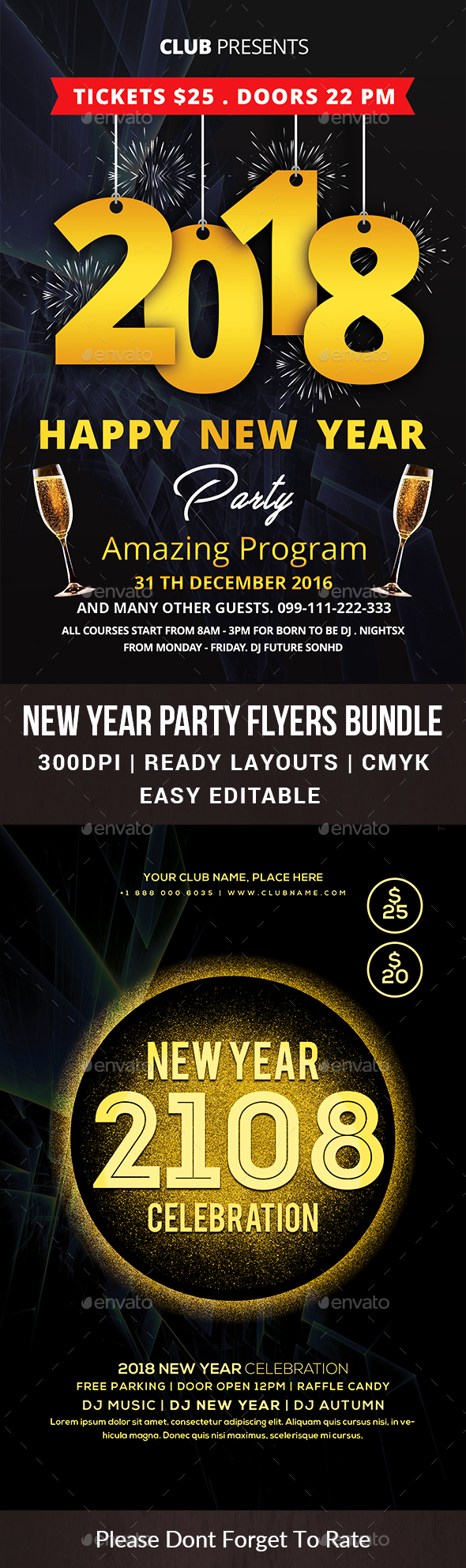 GraphicRiver New Year Party Flyers Bundle 20969352 GraphicRiver New Year Party Flyers Bundle 20969352