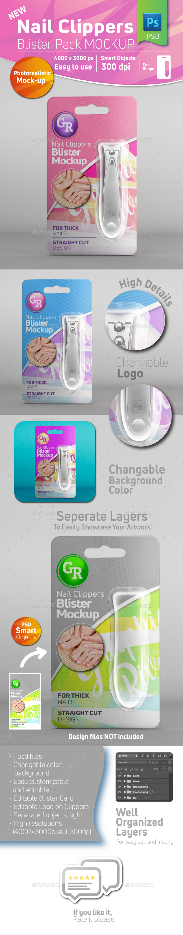 GraphicRiver Nail Clippers Blister Pack Mockup With Clippers Inside 20969538 GraphicRiver Nail Clippers Blister Pack Mockup With Clippers Inside 20969538