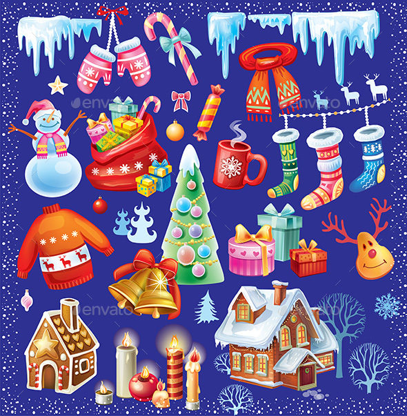 GraphicRiver Set of Christmas Symbols 20969997 GraphicRiver Set of Christmas Symbols 20969997