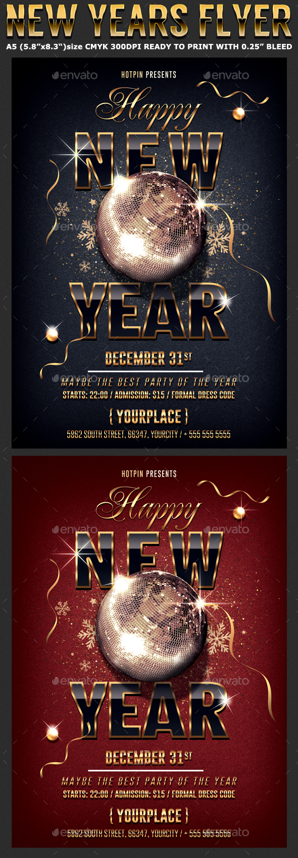 GraphicRiver Classy New Year Party Flyer Template 20970229 GraphicRiver Classy New Year Party Flyer Template 20970229