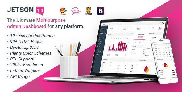 Jetson - Multipurpose Bootstrap Admin Dashboard Template + UI Kit - Admin Templates Site Templates