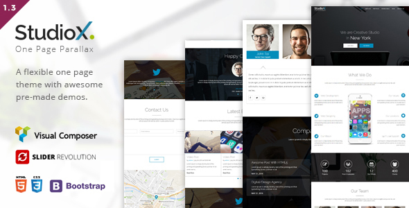 StudioX - One Page WordPress - Creative WordPress