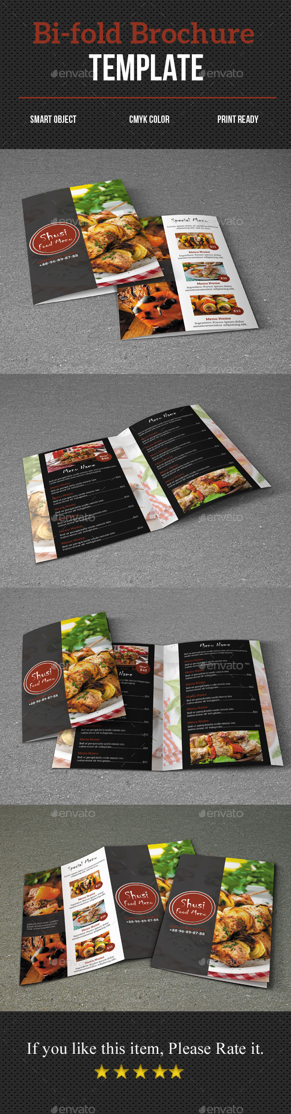 Sushi Food Menu Brochure