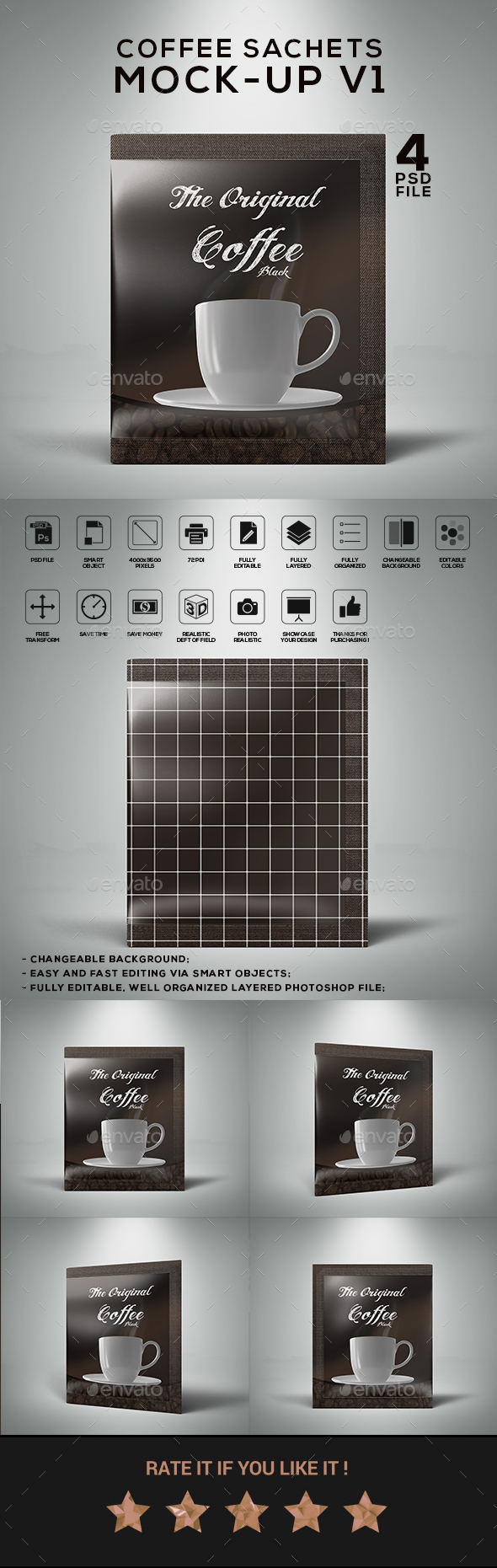 GraphicRiver Coffee Sachets Mock-Up V1 20972564 GraphicRiver Coffee Sachets Mock-Up V1 20972564