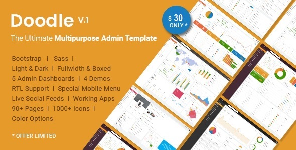 Doodle - The Ultimate Multipurpose Admin Template - Admin Templates Site Templates