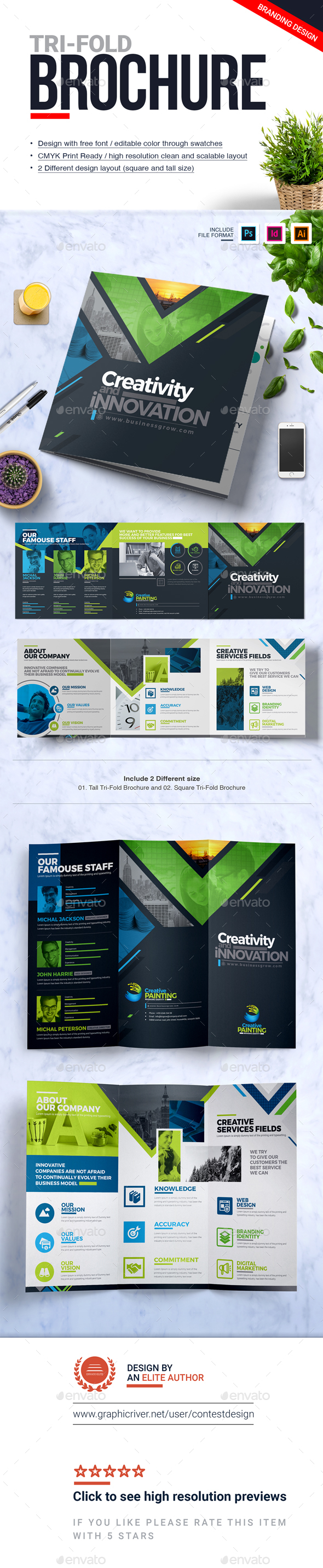 GraphicRiver Tri-Fold Brochure Square and Tall Brochure Design Template 20952805 GraphicRiver Tri-Fold Brochure Square and Tall Brochure Design Template 20952805