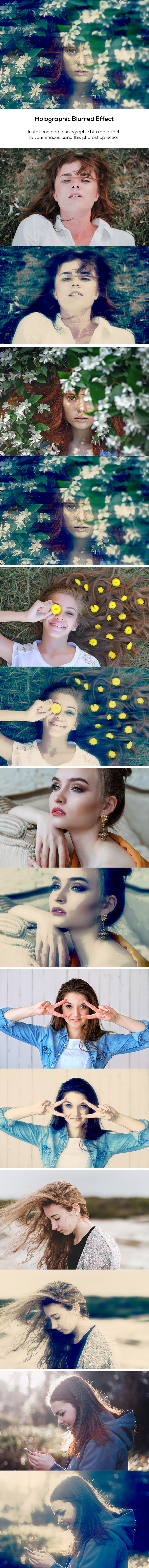 Holographic Blurred Effect - Photo Effects Actions