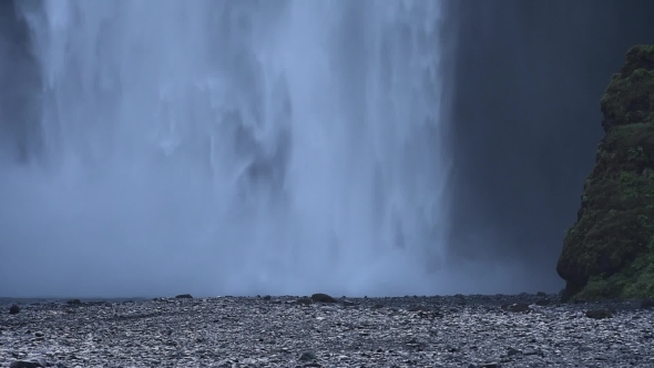 Famous Skogafoss Waterfall