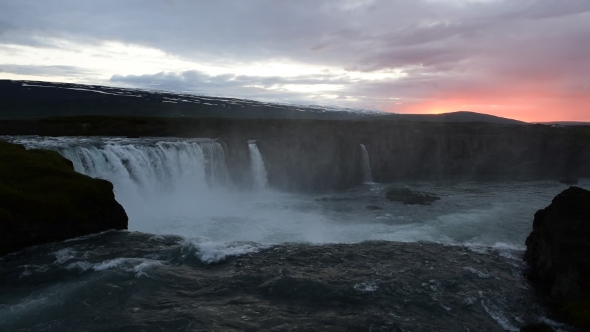 Godafoss Waterfall on Skjalfandafljot River