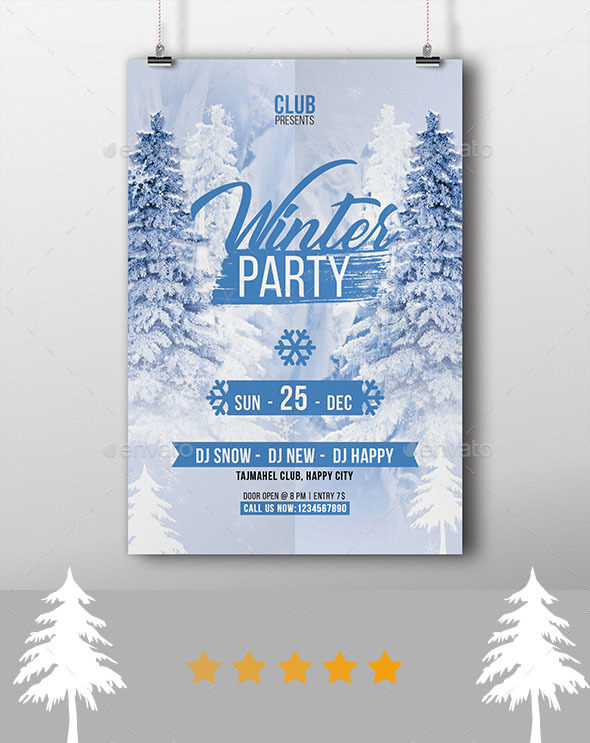 GraphicRiver Winter Party Flyer 20973985 GraphicRiver Winter Party Flyer 20973985