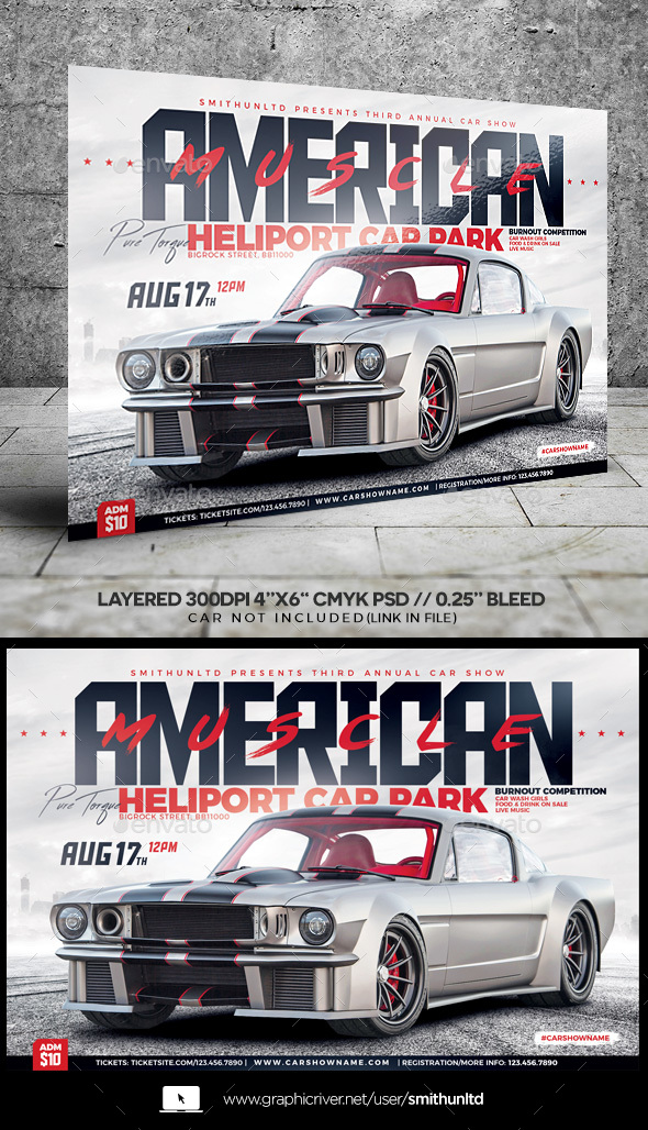 GraphicRiver Car Show American Muscle Flyer Horizontal 20974434 GraphicRiver Car Show American Muscle Flyer Horizontal 20974434