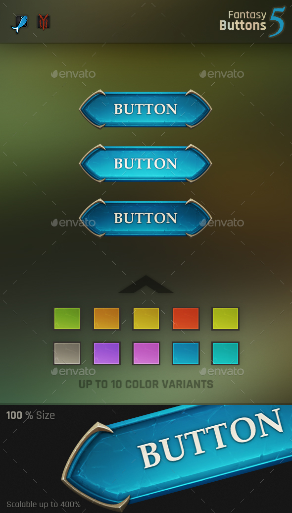 Fantasy Button 5 - Miscellaneous Game Assets