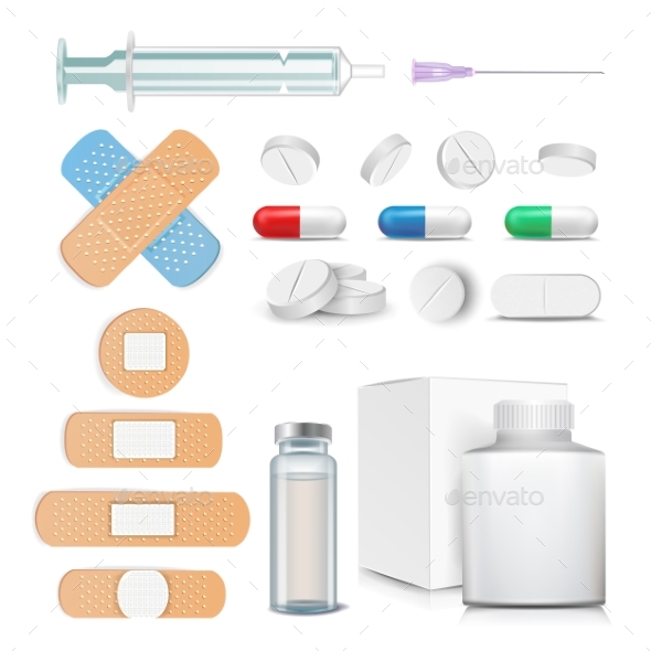 GraphicRiver Medical Items Set Vector 20974455 GraphicRiver Medical Items Set Vector 20974455