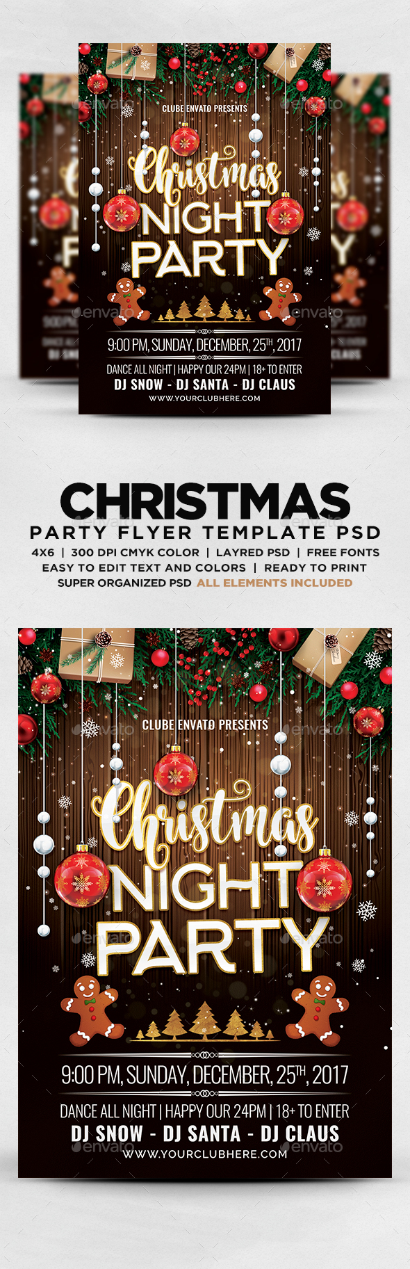 GraphicRiver Christmas Night Party Flyer 20974725 GraphicRiver Christmas Night Party Flyer 20974725