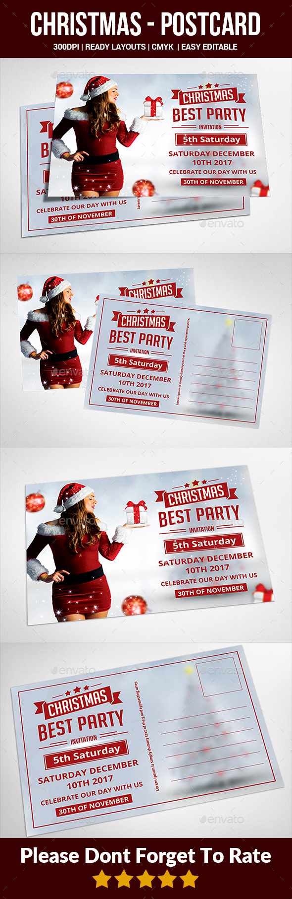 GraphicRiver Christmas Postcard Templates 20975914 GraphicRiver Christmas Postcard Templates 20975914