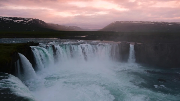 Godafoss Waterfall on Skjalfandafljot River