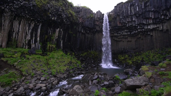 Famous Svartifoss Waterfall