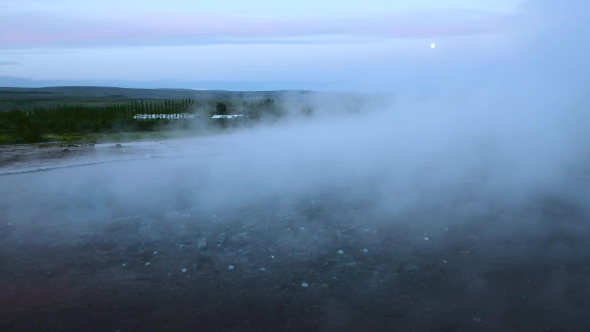 Smoking Fumaroles on Hverarond Valley