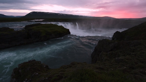 Godafoss Waterfall on Skjalfandafljot River